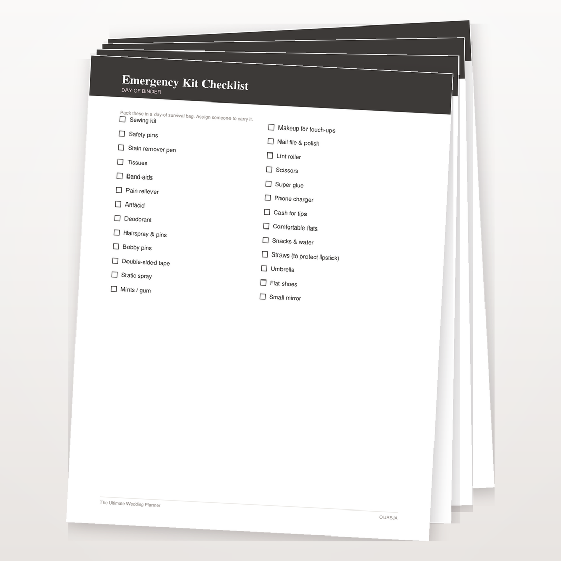 Printable PDF pages ready for a binder
