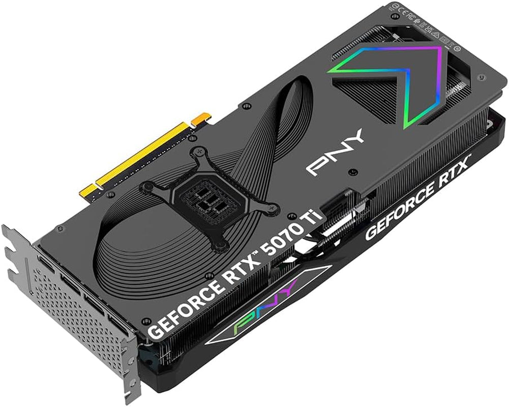 PNY NVIDIA GeForce RTX 5070 Ti Epic-X RGB OC Triple-Fan Graphics Card - 16GB GDDR7 with Vapor Chamber Cooling - VCG5070T16TFXXPB1-O