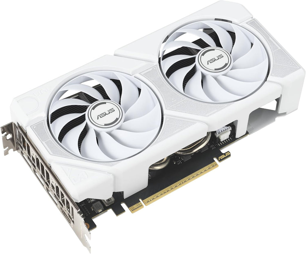 ASUS Dual GeForce RTX 5060 Ti 16GB GDDR7 White OC Edition Graphics Card - 16GB GDDR7 with Axial-Tech Fans & Dual BIOS - DUAL-RTX5060TI-O16G-WHITE