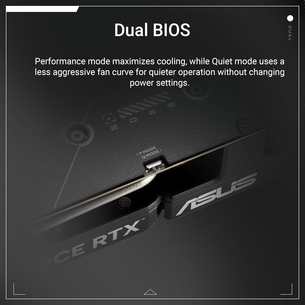 ASUS Dual GeForce RTX 5060 Ti 8GB GDDR7 OC Edition Graphics Card - 8GB GDDR7 with Axial-Tech Fans & Dual BIOS - DUAL-RTX5060TI-O8G