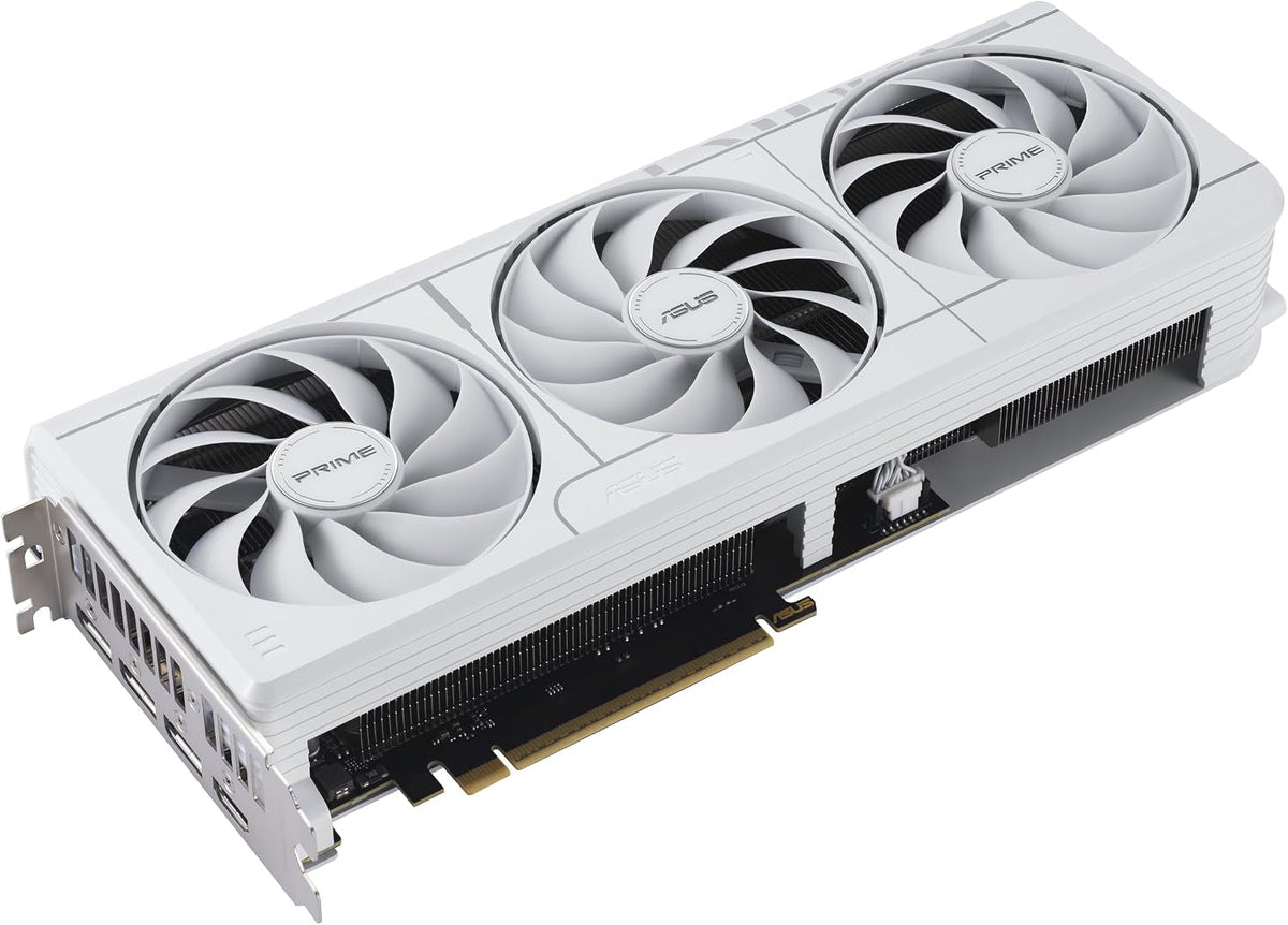 ASUS Prime GeForce RTX 5070 White OC Edition Graphics Card - 12GB GDDR7 with SFF-Ready Design & Axial-Tech Fans - PRIME-RTX5070-O12G-WHITE