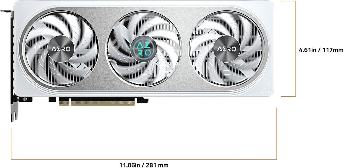 GIGABYTE GeForce RTX 5060 AERO OC 8G Graphics Card - 8GB GDDR7 with WINDFORCE Cooling & Dual BIOS - GV-N5060AERO OC-8GD