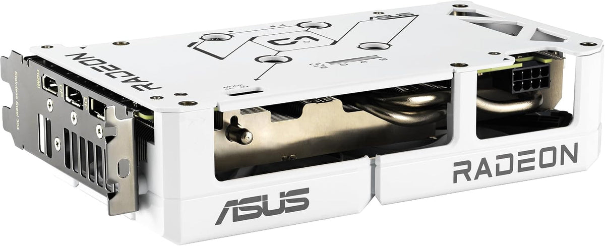 ASUS Dual Radeon RX 9060 XT White Edition Graphics Card - 16GB GDDR6 with Axial-Tech Fans & Dual BIOS - DUAL-RX9060XT-16G-WHITE