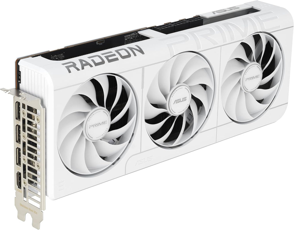 ASUS Prime Radeon RX 9070 XT White OC Edition Graphics Card - 16GB GDDR6 with Axial-Tech Fans & Dual BIOS - RX9070XT-O16G-WHITE