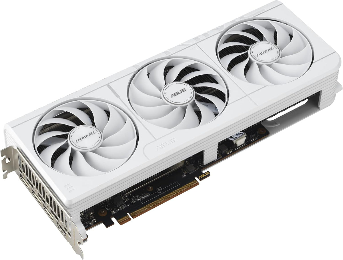 ASUS Prime Radeon RX 9070 XT White OC Edition Graphics Card - 16GB GDDR6 with Axial-Tech Fans & Dual BIOS - RX9070XT-O16G-WHITE