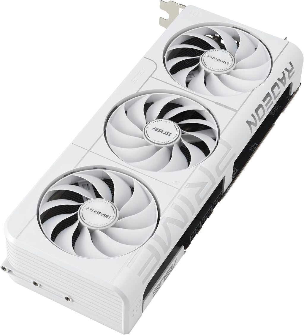 ASUS Prime Radeon RX 9070 XT White OC Edition Graphics Card - 16GB GDDR6 with Axial-Tech Fans & Dual BIOS - RX9070XT-O16G-WHITE