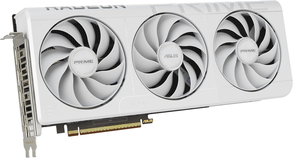 ASUS Prime Radeon RX 9070 XT White OC Edition Graphics Card - 16GB GDDR6 with Axial-Tech Fans & Dual BIOS - RX9070XT-O16G-WHITE