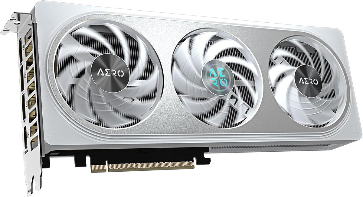 GIGABYTE GeForce RTX 5060 AERO OC 8G Graphics Card - 8GB GDDR7 with WINDFORCE Cooling & Dual BIOS - GV-N5060AERO OC-8GD
