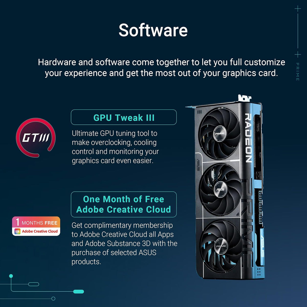 ASUS Prime Radeon RX 9070 XT OC Edition Graphics Card - 16GB GDDR6 with Axial-Tech Fans & Dual BIOS - PRIME-RX9070XT-O16G