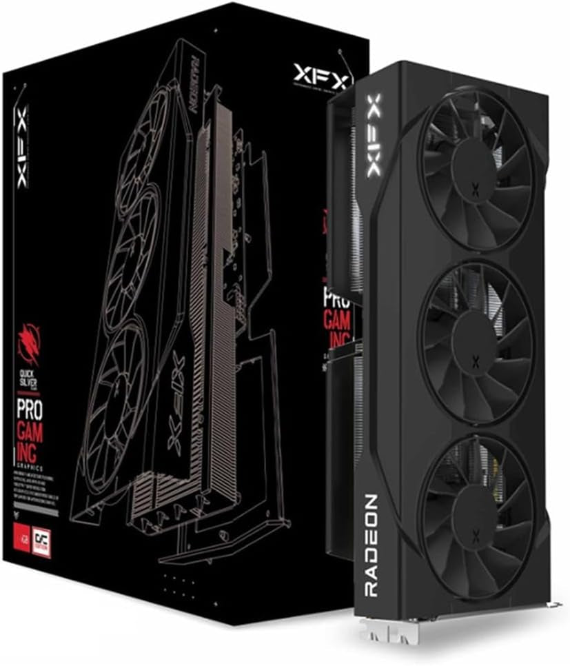 XFX Swift AMD Radeon RX 9060 XT OC Triple Fan Gaming Edition Graphics Card - 16GB GDDR6 with RDNA 4 & 3320 MHz Boost - RX-96TS316B7