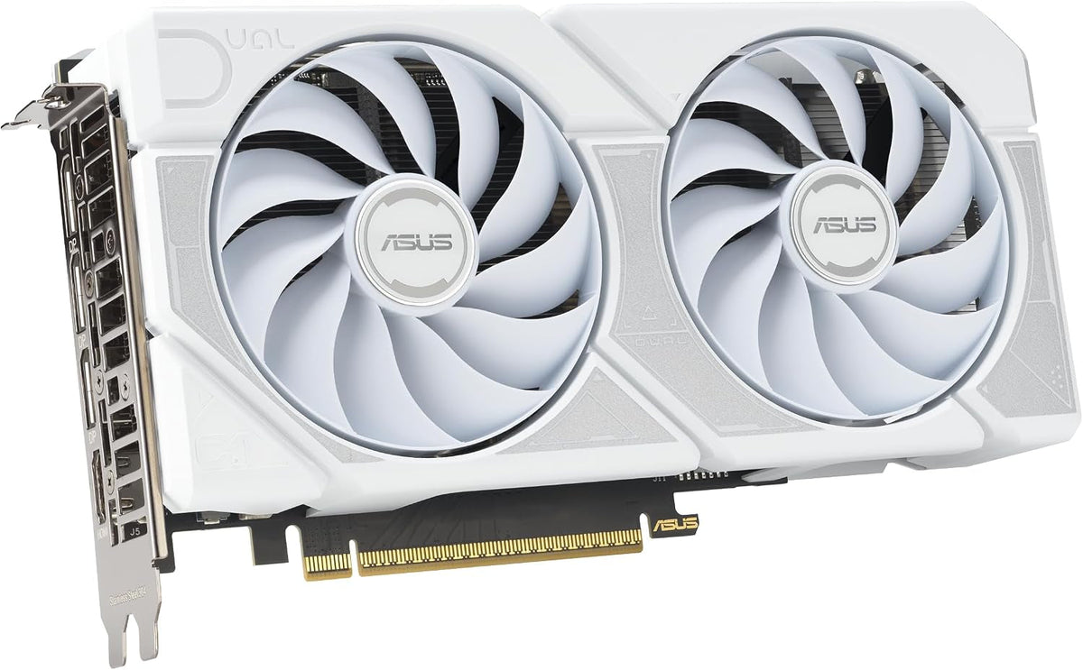 ASUS Dual GeForce RTX 5060 Ti 16GB GDDR7 White OC Edition Graphics Card - 16GB GDDR7 with Axial-Tech Fans & Dual BIOS - DUAL-RTX5060TI-O16G-WHITE