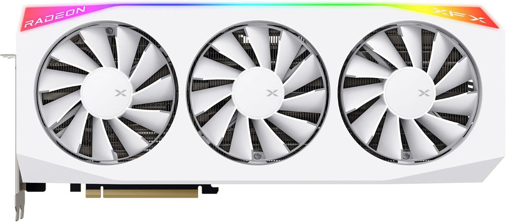 XFX Mercury AMD Radeon RX 9070 XT OC Magnetic Air White Edition Graphics Card - 16GB GDDR6 with RGB & 3100 MHz Boost - RX-97TMARGW9