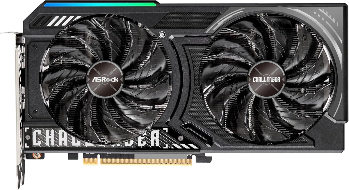 ASRock Radeon RX 9060 XT Challenger 16GB OC Graphics Card - 16GB GDDR6 with Dual Fans & 0dB Silent Cooling - RX9060XT CL 16GO