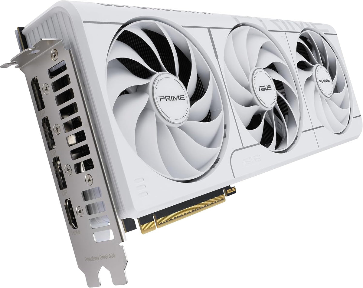ASUS Prime GeForce RTX 5070 White OC Edition Graphics Card - 12GB GDDR7 with SFF-Ready Design & Axial-Tech Fans - PRIME-RTX5070-O12G-WHITE
