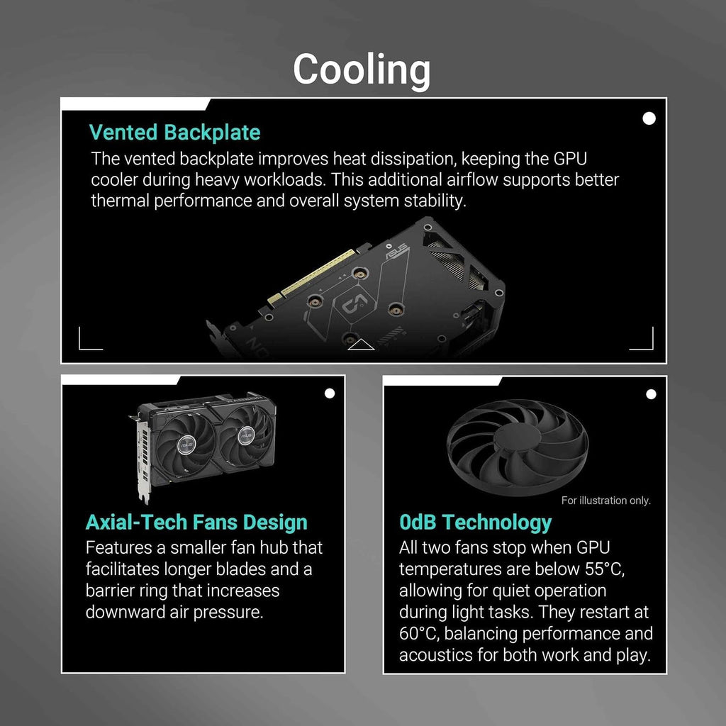 ASUS Dual Radeon RX 9060 XT 16GB GDDR6 Gaming Graphics Card - 16GB GDDR6 with Axial-Tech Fans & Dual BIOS - DUAL-RX9060XT-16G