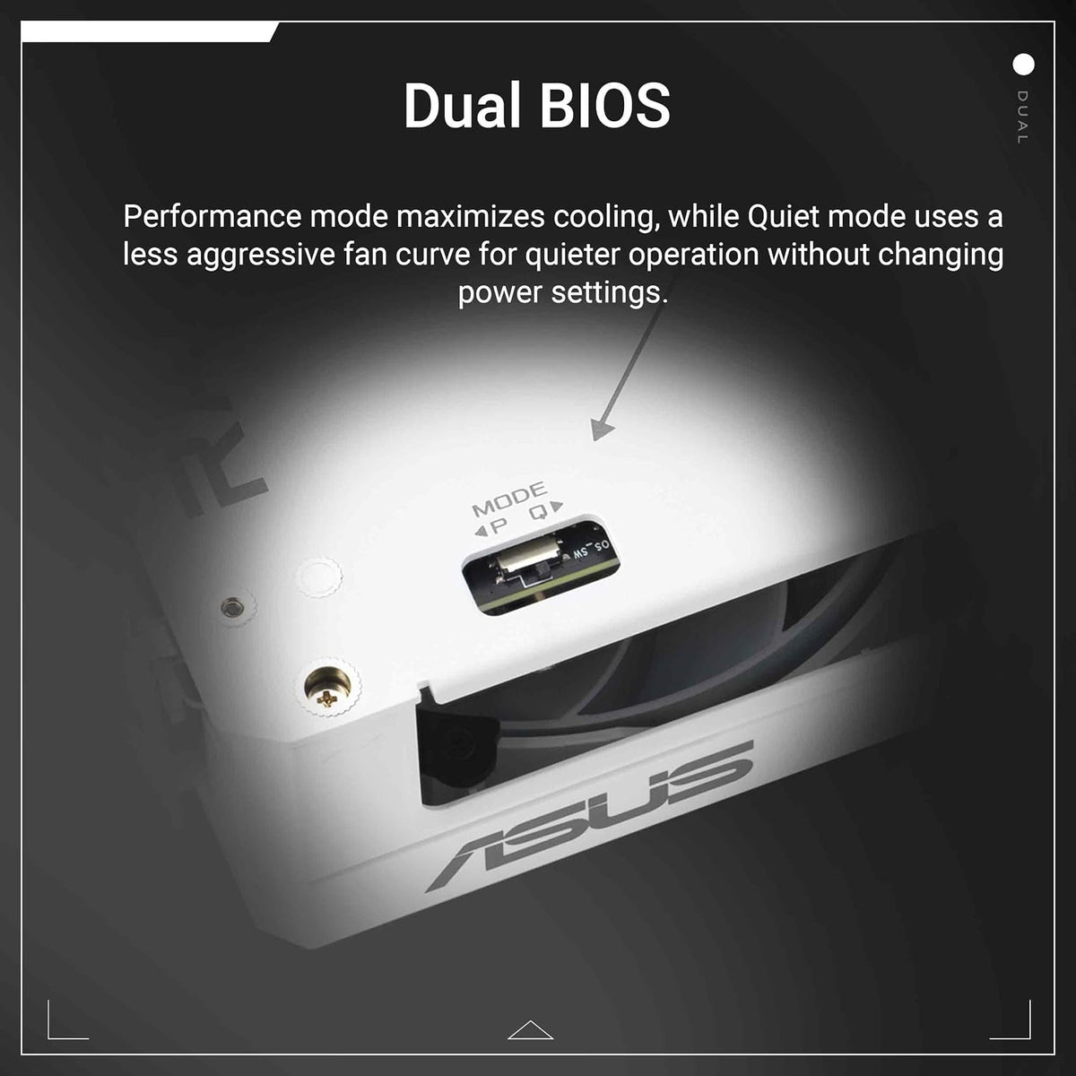 ASUS Dual Radeon RX 9060 XT White Edition Graphics Card - 16GB GDDR6 with Axial-Tech Fans & Dual BIOS - DUAL-RX9060XT-16G-WHITE
