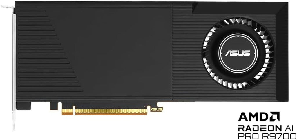 ASUS Turbo Radeon AI PRO R9700 32GB Graphics Card - 32GB GDDR6 with RDNA 4 Architecture for AI Workflows - TURBO-AI-PRO-R9700-32G