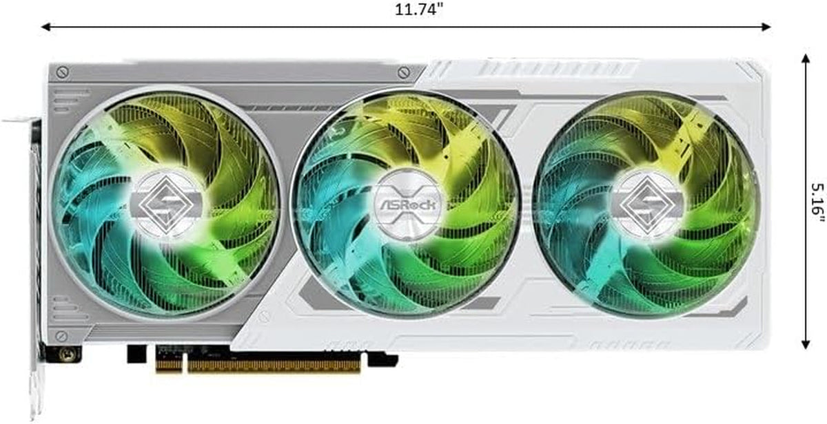 ASRock Radeon RX 9060 XT Steel Legend 16GB GDDR6 OC Graphics Card - 3275 MHz Boost with Triple Fan 0dB Cooling & Polychrome SYNC RGB - RX9060XT SL 16GO