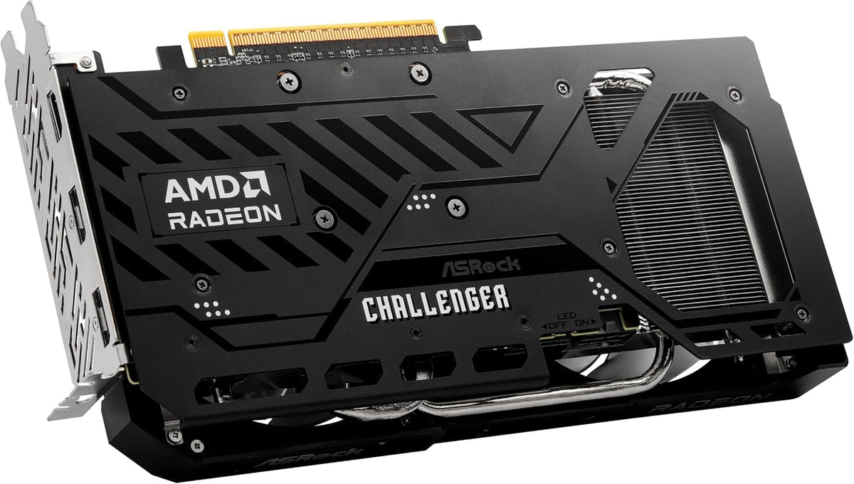 ASRock Radeon RX 9060 XT Challenger 16GB OC Graphics Card - 16GB GDDR6 with Dual Fans & 0dB Silent Cooling - RX9060XT CL 16GO