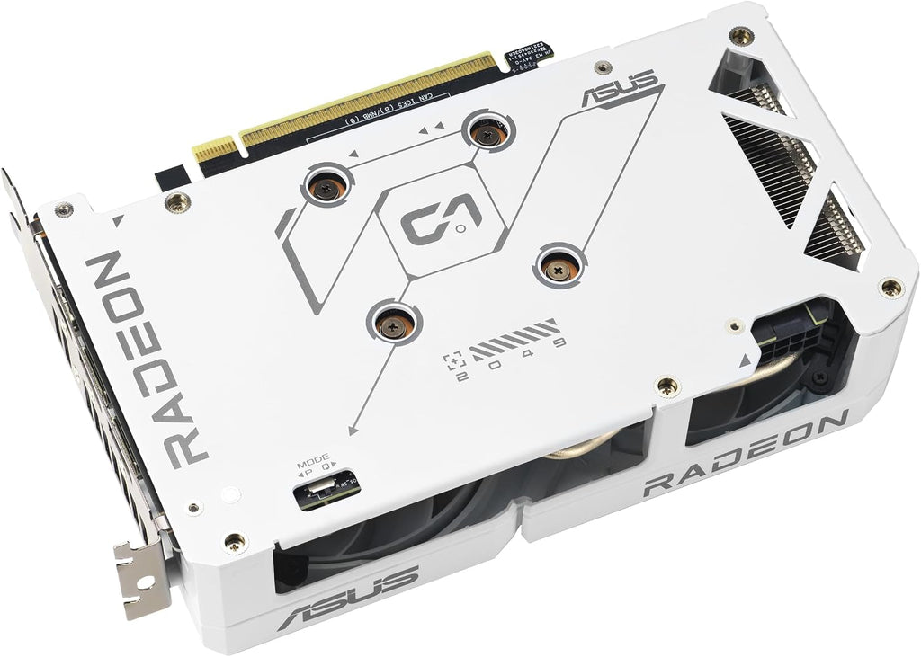 ASUS Dual Radeon RX 9060 XT White Edition Graphics Card - 16GB GDDR6 with Axial-Tech Fans & Dual BIOS - DUAL-RX9060XT-16G-WHITE