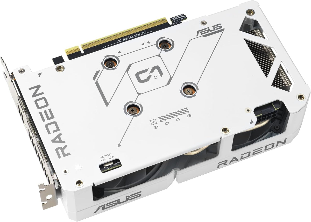 ASUS Dual Radeon RX 9060 XT White Edition Graphics Card - 16GB GDDR6 with Axial-Tech Fans & Dual BIOS - DUAL-RX9060XT-16G-WHITE
