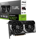 ASUS Dual GeForce RTX 5060 Ti 8GB GDDR7 OC Edition Graphics Card - 8GB GDDR7 with Axial-Tech Fans & Dual BIOS - DUAL-RTX5060TI-O8G